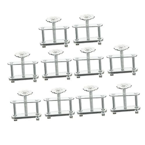 BELLIFFY 10pcs Waterproof Clip Gas Pipe Screw Water Clamp for Water Holder Water Stop Needle Laboratory Supplies Value Control Clip Bolt Springs Spring Water Stopper Galvanized Iron Silver