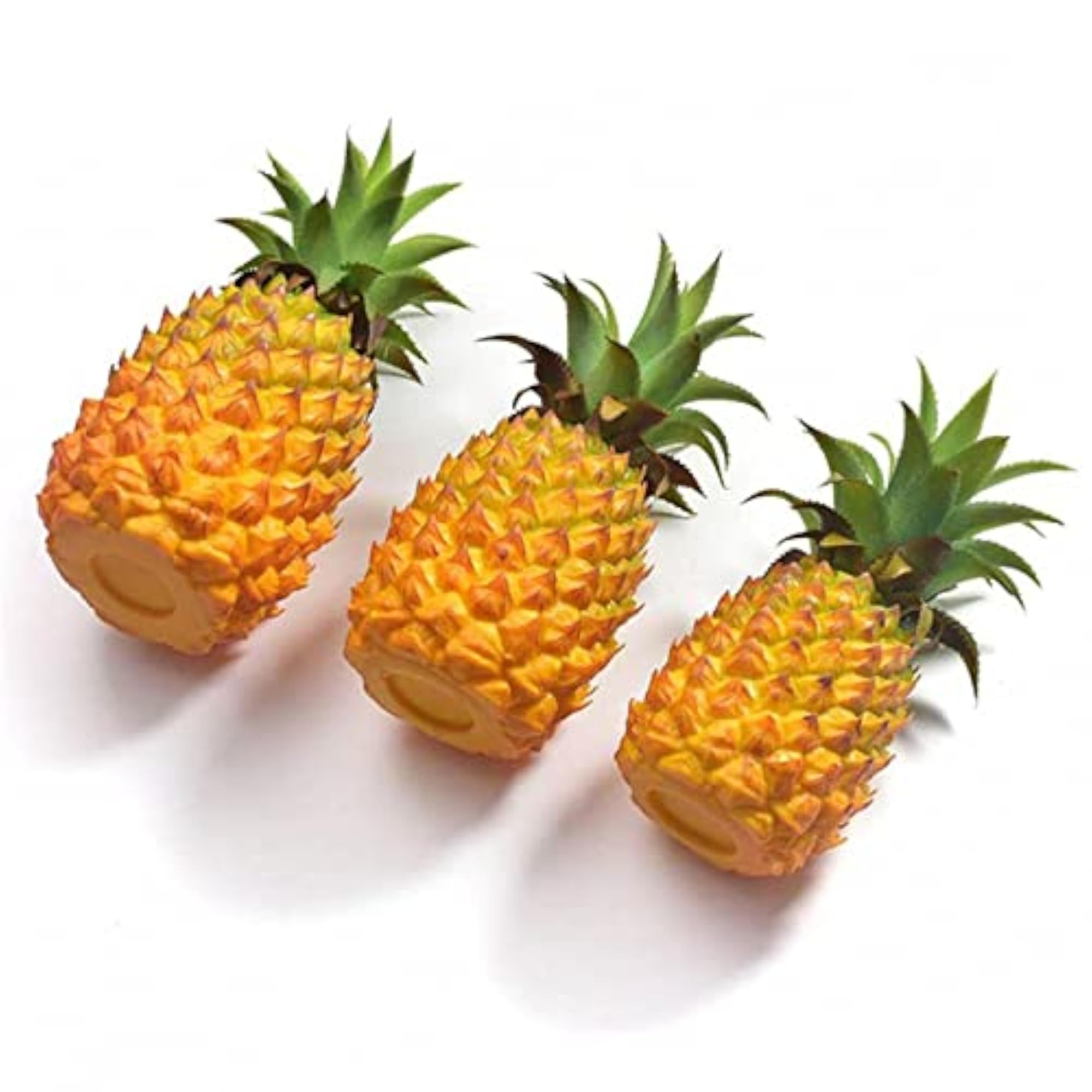 Modern Artificial Pineapple Fake Fruit Figurine, Yellow Decor