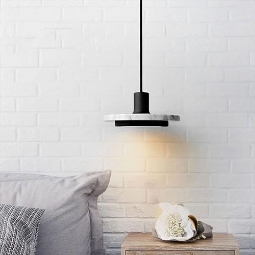 Lampe suspendue en marbre LED moderne pour salon et cuisine de luxe