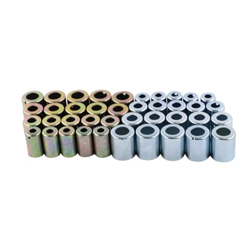 Wisepick ホースフェルール40個セット #6#8#10#12サイズ カラー亜鉛コーティング ブルーホワイト亜鉛コーティング