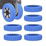 Silikon-Kofferradabdeckung, Gepäckradabdeckung, Gepäckrad-Silent-Abdeckung, 8er-Set, buntes Silikon, Gepäck-Silent-Radabdeckung, Kofferrad-Silent-Abdeckung, bunter geräuschloser Schutz für Koffer