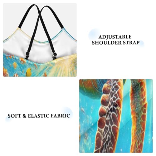 Sea Turtle Blue Bathing Suits for Girls Kids Swimsuits One Piece Swimsuits Summer Beach Swimwear3