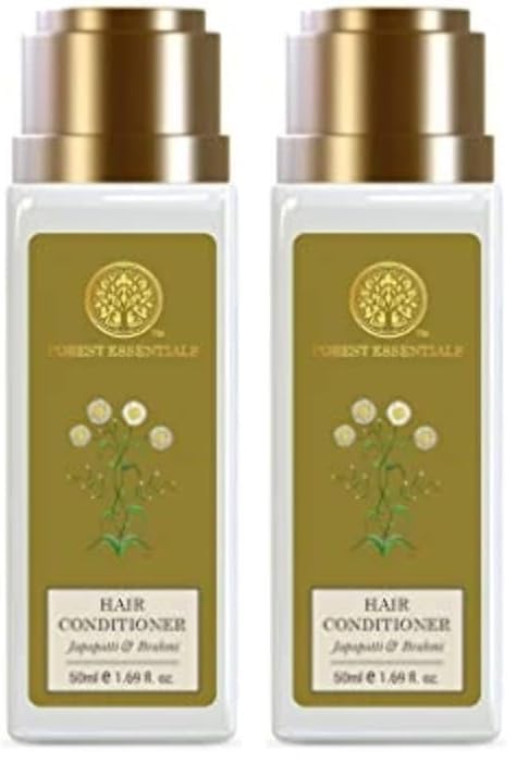 Image of Forest Essentials Hair Conditioner Japapatti & Brahmi | Ayurvedic Hair Conditioner | Nourishing Natural Conditioner for Dry, Frizzy & Chemically Treated Hair | For Women & Men | Travel Size