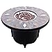 Pebble Lane Living 42" Natural Slate and Copper Top Outdoor Propane Gas Fire Pit Table: Powder-Coated Black Frame