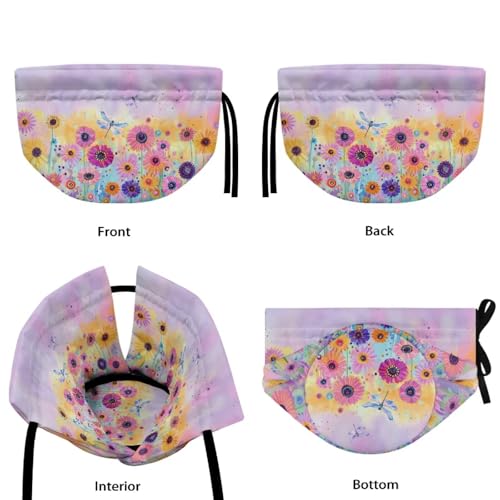 Image of Flower Dragonfly Print Tea Cosy Kitchen Home Decorative Tea Pots Cozy Insulation Keep Breakfast Warmer Insulated Teapot Cover Keep Teapot Warm, Purple