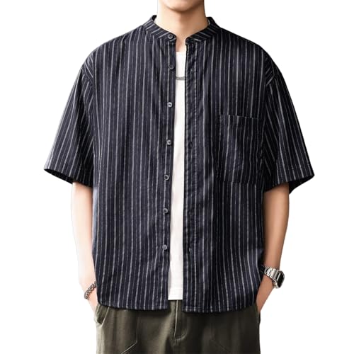 Chemise américaine homme rayée en tencel lin idéale pour vos journées de bureau en été