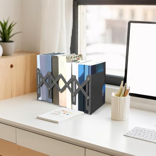 Serre-livres robuste en métal extensible pour bureau et crèche - 3