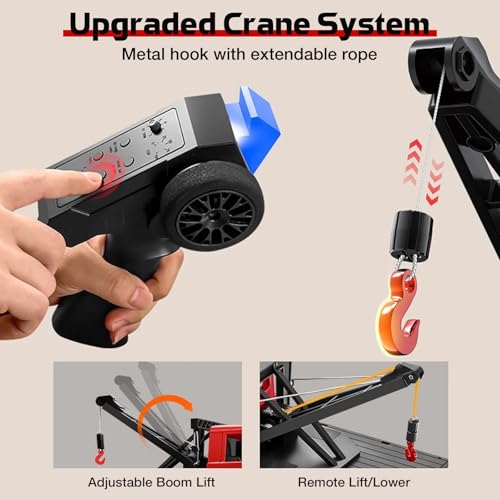 Image of ARRIS MN82T 1 /12 RC Rock Crawler Climbing Truck with Crane Hook, Toyota LC794WD Off Road RC Car with LED Lights, 2.4GHz Full Proportional Control RTF Toy Vehicle Gifts