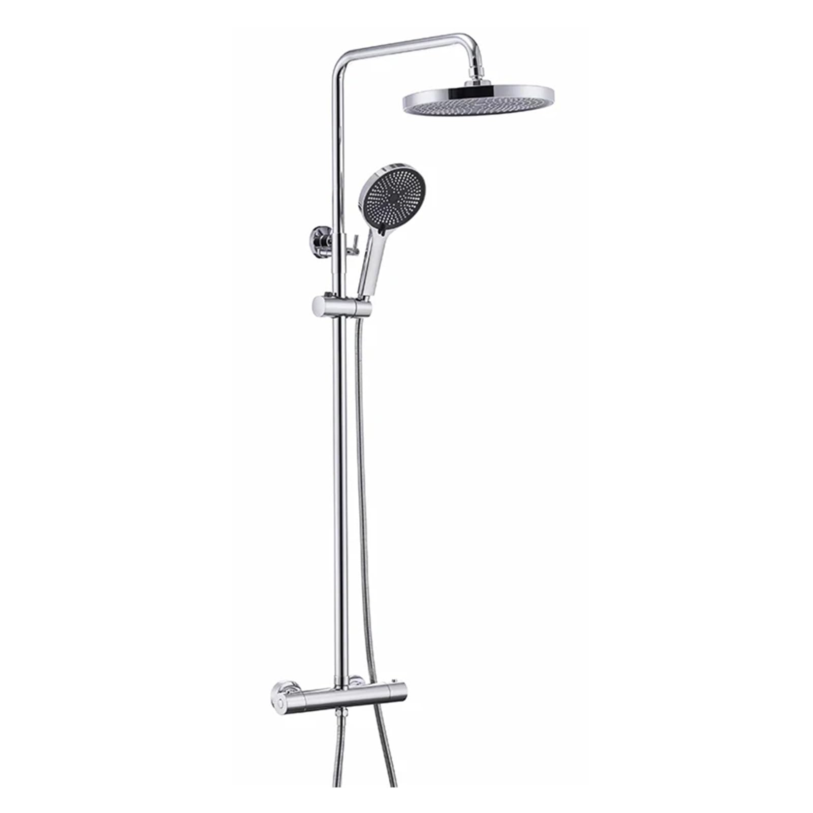 Système de douche thermostatique pour une douche ronde relaxante après le travail