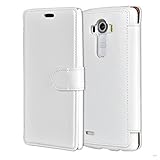 [Cuero de PU de alta calidad] Funda Móvil LG G4 tipo Libro está hecha del cuero sintético de alta calidad y Cuero PC flexible, protege su movil de gotas, de golpes, de polvo y de rasguños accidentales.
