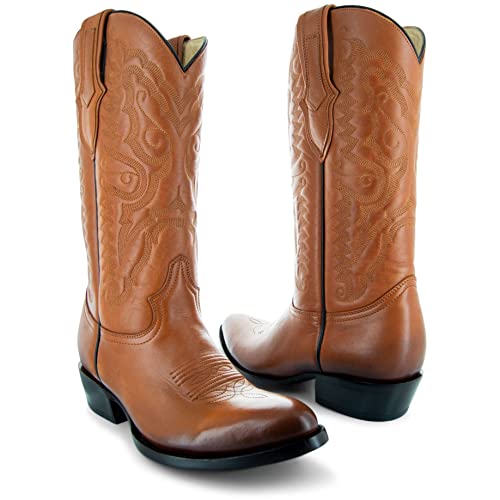 Image of Soto Boots Mens Classic Round Toe Cowboy Boots H7001