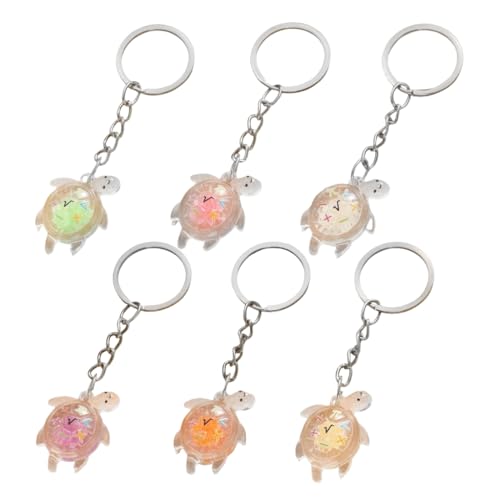 Fashionable Glowing Turtles Keyring Collection 6 Unique Color for Youth