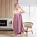 HJMJY Bath Wrap Towels for Women – Adjustable Spa Shower Wrap with Super Absorbent Microfiber, Quick-Dry Body & Hair Towel Set for Home, Hotel, Beach, Pool, Gym, Travel – Purple