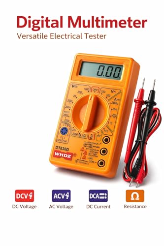 Image of Pioneer-X WHDZ Digital Multimeter, LCD Display, AC /DC Voltage Current Measurement (WHDZ-DT830D)