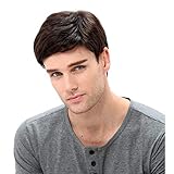 pelucas pelo natural hombre Largo: 38cm Peso: 150g. El producto también incluye 1 * peluca de pelo completo + 1 * gorro de peluca, para ayudarte a usar la peluca y crear una apariencia elegante.