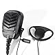 HYSHIKRA On Ear Headset 3.5mm Klinke Einohrhörer Nur Empfang Walkie Talkie Kopfhörer Kompatibel mit Motorola Sepura Rexon Wouxun Kenwood Baofeng Quansheng Handfunkgeräte (D-Form 2)
