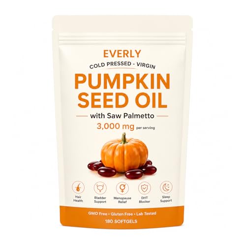 Everly Pumpkin Seed Oil with Saw Palmetto Cold Pressed Pumpkin Seed Oil