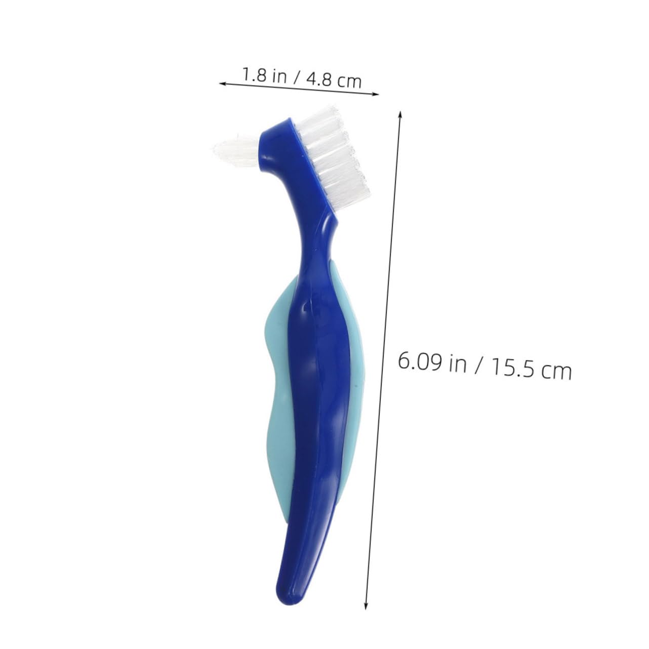 CALLARON 10pezzi Spazzolini Per Dentiere Testine Doppie Spazzole Per La Dentiere Facili Usare Design Compatto e Portatile