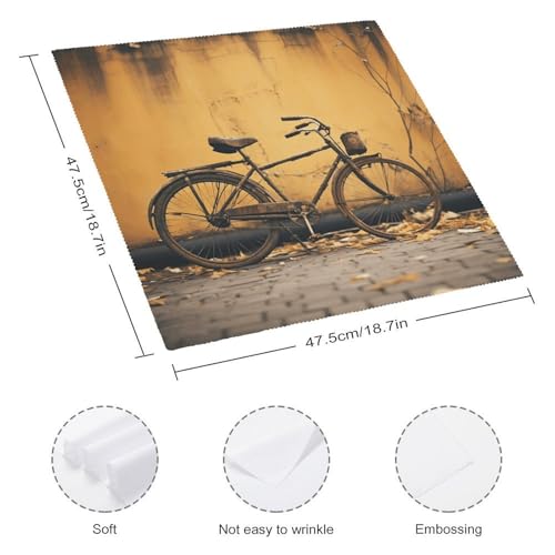 Servilletas de Tela Vintage Bicicleta 18x18 Pulgadas Pack 4 miniatura 2