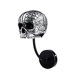 [Forma única, decoración perfecta]: la apariencia exquisita del soporte para casco de calavera de motocicleta es muy llamativa. Se puede usar no solo para exhibir y colgar cascos de motocicleta, cascos de béisbol, etc. en la habitación y la sala de estar también es una buena eleccion.