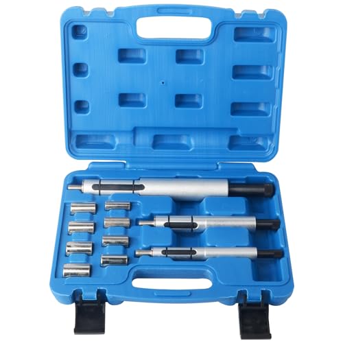 Image of DAYUAN 11Pcs Universal Clutch Alignment Tool Set, Clutch Centering Tool Kit | For Clutch Disc, Flywheel Pilot Hole & Drive Plate Alignment，3 Expanding Mandrels，8 Adapters，45# Steel, Fits Most Vehicles