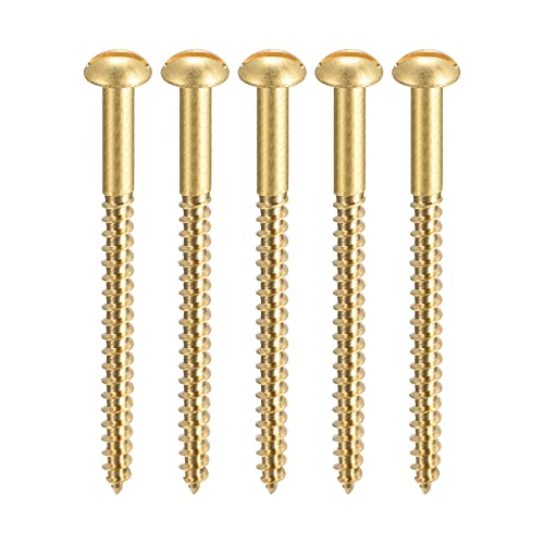 Tornillos autorroscantes uxcell M4x60mm latón 20 piezas miniatura 1