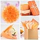 Morcheiong 60 Blatt orangefarbenes Seidenpapier, mehrfarbig, Kunst, Geschenkverpackung, Seidenpapier, Großpackung für DIY, Geburtstag, Halloween, Erntedankfest, Hochzeit, Urlaub, Handwerk, Dekoration,