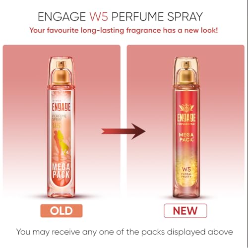 Image of Engage W5 Perfume for Women, Floral and Fruity Fragrance Scent, Skin Friendly Women Perfume, 160 ml