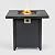 Propane Fire Pit Table, 28'' Square Propane Gas Fire Pit with Lid, Lava Rock, 50,000 BTU Steel Outdoor Gas Firepit Table with Pulse Ignition System, for Deck Backyard Patio Garden