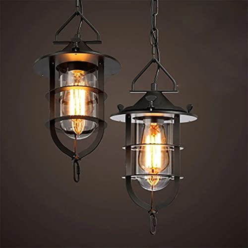 Suspension rétro E27 en fer pour déco de bar et barbier - 2