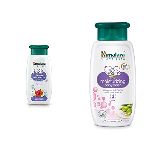 Image of Himalaya Gentle Baby Shampoo (200ml) & Himalaya Baby Care Extra Moisturizing Baby Wash, 200ml