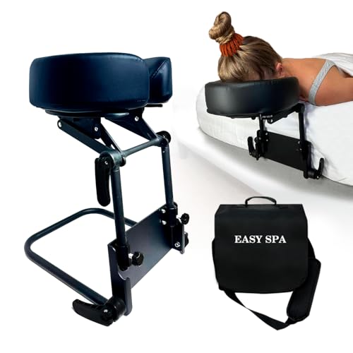 Massage Headrest for Bed Face Down Pillow After Eye Surgery Bed Massage Head Holder Adjustable Vitrectomy Recovery Equipment Post Retinal Surgery Face Down Sleep Support with Face Cradle (Black)
