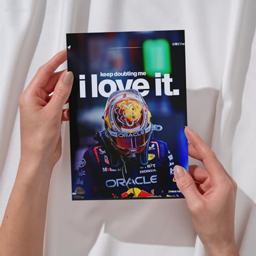 Image of Posters Inc Sports F1 Cars Motivational Posters for Wall A4 Size Aesthetic Setup 300 GSM Matte Paper Pack of 6 Automotive Motorsport Decor for Boys Gaming Room, Bedroom, Home & Office with Adhesive