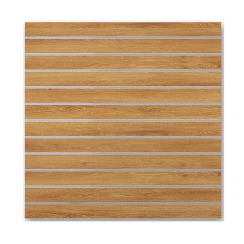 YJEUZCD Horizontal Slatwall Organizer Panels, Lamellen Wand Verkleidung Garage Lamellen Wand Lagerung Systeme, Einzelhandel Handwerk Lagerung Organisation(Braun,5pcs-122x122 cm/48x48 in)