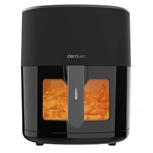 Cecotec Airfryer zonder olie van 6,5L Cecofry Fantastik Window 6500 Venster, 1700W, PerfectCook-technologie, 12 kookmodi, Touchscreen, Instelbaar 80-200ºC, Venster, Kookt tot 60 minuten