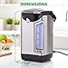 NutriChef Electric Water Boiler and Warmer - 5L/5.28 Qt Stainless Steel Hot Water Dispenser w/Rotating Base, Keep Warm Temperature Set, Auto Shut Off, Safety Lock, Instant Heating for Coffee & Tea