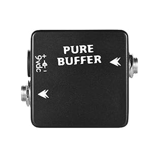 Guitar pure buffer effect pedal for guitar players. For completely eliminating cable capacitance and tone sucking. Your guitar will sound like it's plugged directly into your amp with a short cord when using pure buffer. Full metal shell, lightweight...