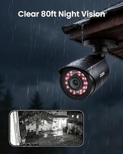 Image of ZOSI 16CH 3K Lite Security Camera System Indoor Outdoor, AI Human Vehicle Detection, Night Vision, H.265+ 16 Channel CCTV DVR with 16pcs 1080p Weatherproof Surveillance Wired Cameras (No Hard Drive)