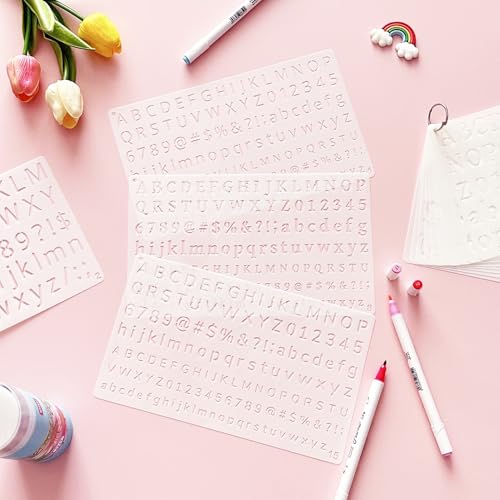Plantillas de letras para pintar sin manchas numeros pequenos plastico 4