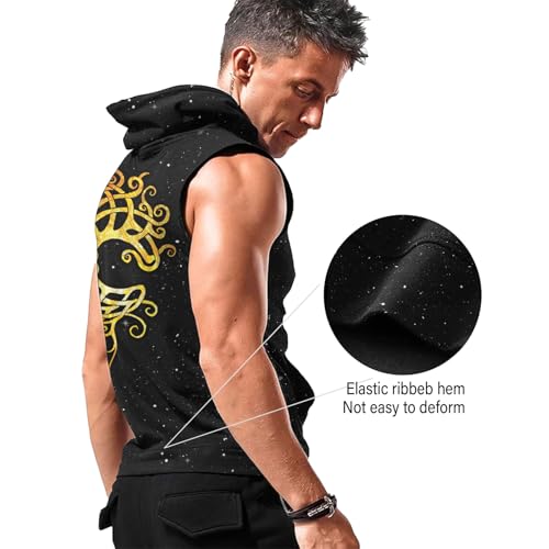 Men's Sleeveless Hoodies Workout Gym Sweatshirt Muscle Fit Fashion Athletic Hoodies Pullover Hooded4