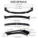 DEERMOTO Universal Front Lip for Car,4 PCS Kit Front Bumper Lip Spoiler Diffuser Protector Wide Body Kit Compatible with Honda Civic Toyota Hyundai Nissan Chevy Camaro Dodge Cadillac Altima