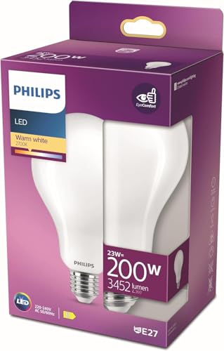 Philips ampoule LED Standard Giant E27 200W, 3452 lumens, (Ø x L) 9,5 cm x 16,5 cm, Blanc Chaud Dépolie, Verre