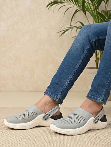 Image of HEALTH FIT Super Soft Comfortable Adjustable Back Strap Men's Classic Casual Sports Clogs Clogs |Waterproof Anti Skid & Lightweight Cushioned Stylish Clogs Mules for Use Gents & Boys HF154