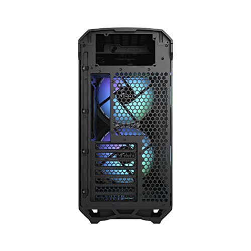 Image of Fractal Design Torrent Compact RGB Black - Light Tint Tempered Glass Side Panels - Open Grille for Maximum air Intake - Two 180mm RGB PWM Fans Included - Type C - ATX Airflow Mid Tower PC Gaming Case