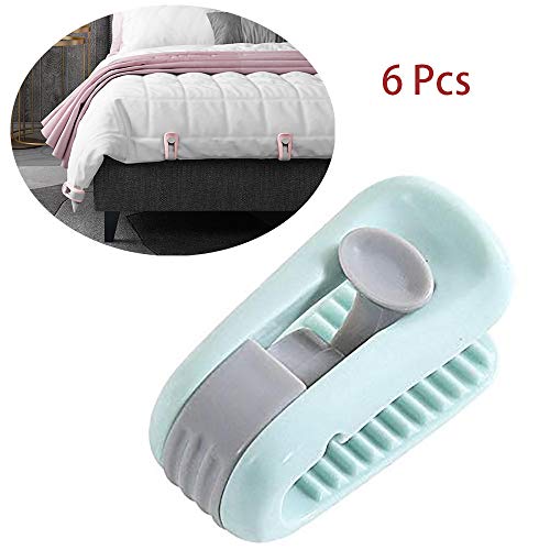 Fanfenfan (6Pcs Gray) Duvet Cover Clip, Quilt Anti-Movement Clip, Bed Cover Holder, Needle-Free