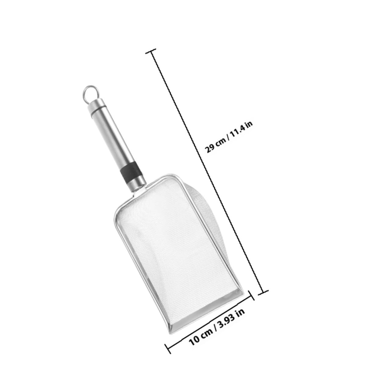 STOBAZA Paletta Facile Leggera Lettiera da in Inossidabile per Acciaio e Pulire Maglia Fine 1.5x1.5mm per Sabbia e Escrementi Rettili per Casa