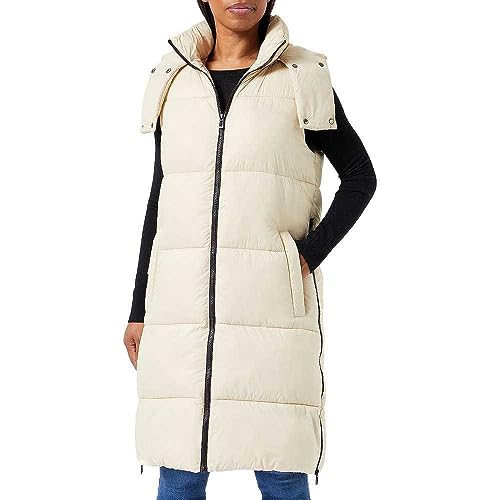 Veste à capuche sans manches HUGO Femmes Fera-1, manteau long léger pour le quotidien et les sorties