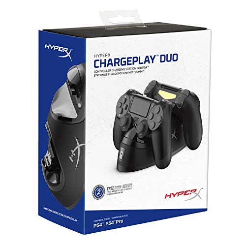 HyperX ChargePlay Duo - Carregador Duplo para Controle de PS4, HyperX, Preto/Cinza