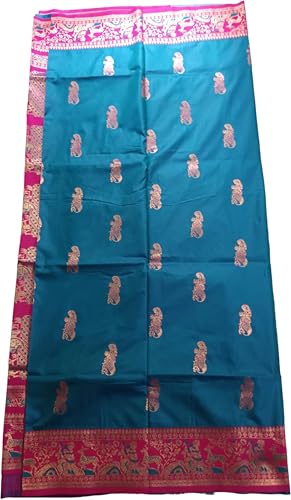 Rajeswari Boutiques magenta baluchari silk saree – image 3