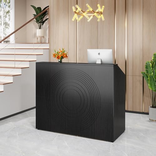 image for Tribesigns Reception Desk with Counter, Modern Front Desk Reception Ro
